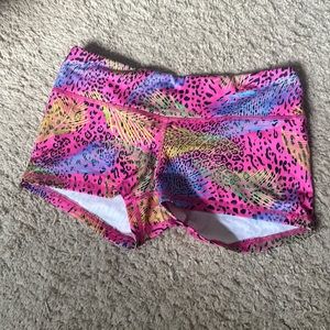 FLEO jungle print booty shorts